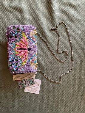 Colorful, Springtime Beaded Butterfly Purse
